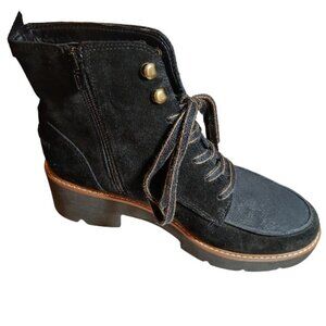 NWOT NATURALIZER Black Suede Lug Sole Platform 8.5